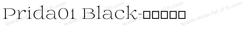 Prida01 Black字体转换